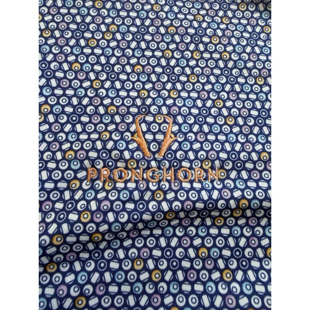 Peter Millar Summar Comfort Polo Golf Men’s Size XL Blue Geometric Logo - Picture 4 of 10